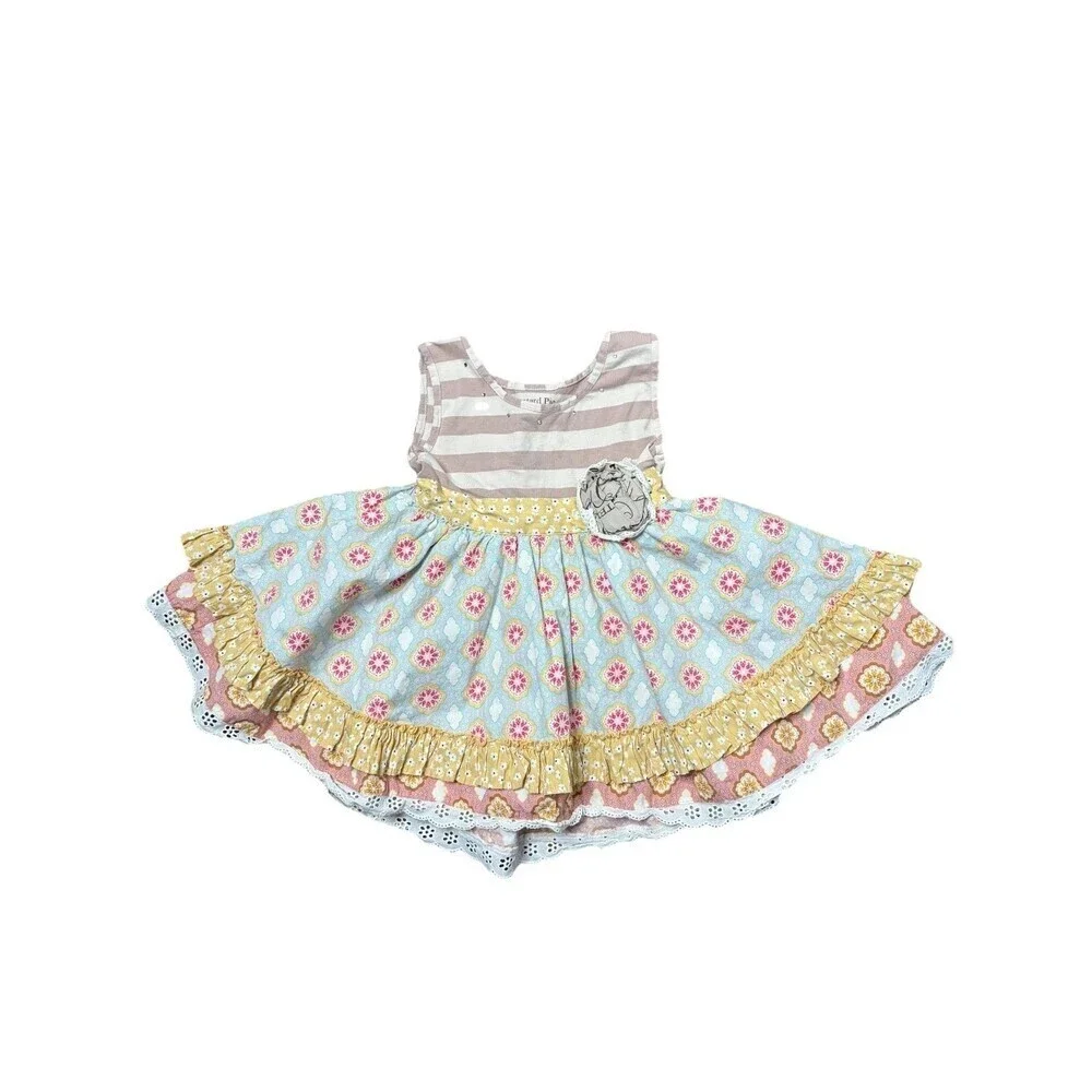 Mustard Pie boutique girls size 5 tiered ruffle Tiered dress whimsy